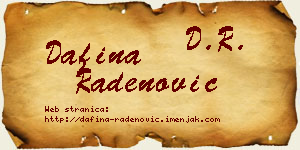 Dafina Radenović vizit kartica